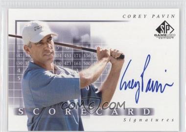 2002 SP Game Used Edition - Scorecard Signatures #SS-CP - Corey Pavin