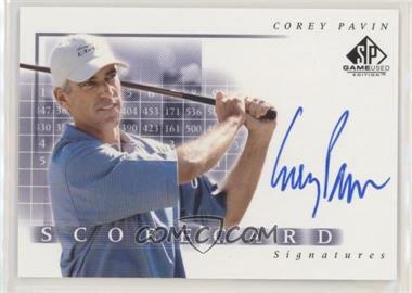 2002 SP Game Used Edition - Scorecard Signatures #SS-CP - Corey Pavin