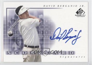 2002 SP Game Used Edition - Scorecard Signatures #SS-DB - David Berganio Jr.