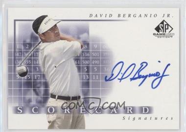 2002 SP Game Used Edition - Scorecard Signatures #SS-DB - David Berganio Jr.