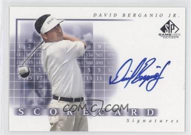 2002 SP Game Used Edition - Scorecard Signatures #SS-DB - David Berganio Jr.