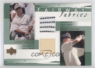 2002 Upper Deck - Fairway Fabrics Combo #PF-FFC - Corey Pavin, Brad Faxon