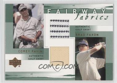 2002 Upper Deck - Fairway Fabrics Combo #PF-FFC - Corey Pavin, Brad Faxon