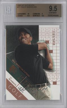 2003 SP Authentic - [Base] #71 - Winner's Scorecard - Tiger Woods /3499 [BGS 9.5 GEM MINT]