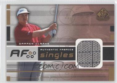 2003 SP Game Used Edition - Authentic Fabrics Singles #AF-DC - Darren Clarke