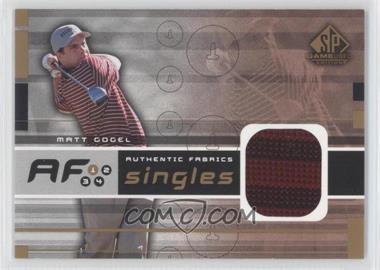 2003 SP Game Used Edition - Authentic Fabrics Singles #AF-MG - Matt Gogel