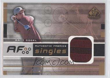 2003 SP Game Used Edition - Authentic Fabrics Singles #AF-MG - Matt Gogel