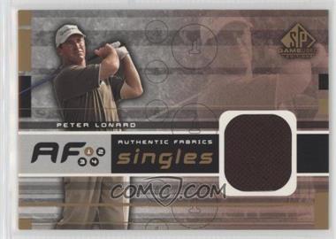 2003 SP Game Used Edition - Authentic Fabrics Singles #AF-PL - Peter Lonard