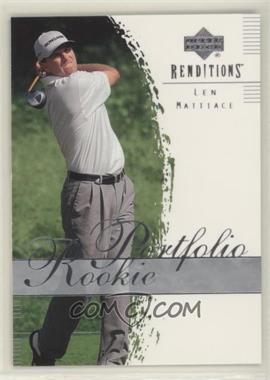 2003 Upper Deck Renditions - [Base] #22 - Rookie Portfolio - Len Mattiace