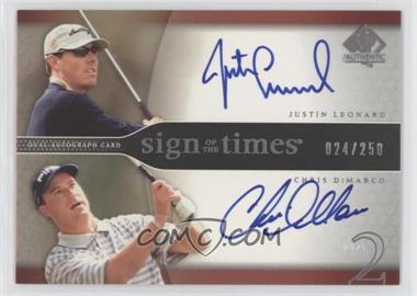 2004 SP Authentic - Sign of the Times Dual #JL/CD - Chris DiMarco, Justin Leonard /250