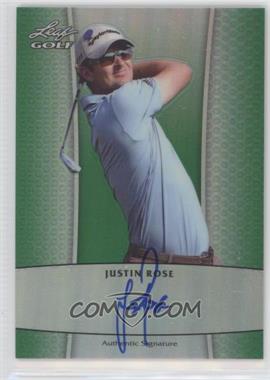 2012 Leaf Metal - Autographs - Green Prismatic #BA-JR1 - Justin Rose /25