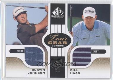 2012 SP Game Used Edition - Tour Gear Combos - Gold Shirt #TG2-JH - Dustin Johnson, Bill Haas /35