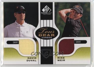 2012 SP Game Used Edition - Tour Gear Combos - Green Shirt #TG2-DW - David Duval, Mike Weir