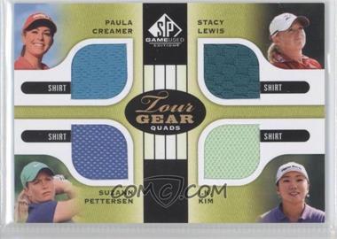 2012 SP Game Used Edition - Tour Gear Quads - Shirt #TG42011TOP10 - Paula Creamer, Stacy Lewis, Suzann Pettersen, I.K. Kim