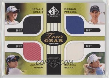 2012 SP Game Used Edition - Tour Gear Quads - Shirt #TG4STARLET - Natalie Gulbis, Morgan Pressel, Azahara Munoz, Beatriz Recari