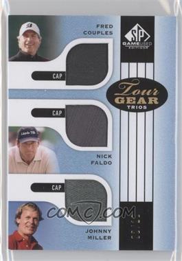 2012 SP Game Used Edition - Tour Gear Trios - Blue Cap #TG3 CFM - Fred Couples, Nick Faldo, Johnny Miller /10