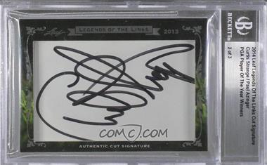 2013-14 Leaf Legends of the Links Cut Signatures - Cut Signatures - Dual #_CSPA - Curtis Strange, Paul Azinger /3 [Cut Signature]