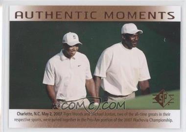 2014 SP Authentic - [Base] - Retail #69 - Authentic Moments - Tiger Woods, Michael Jordan