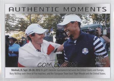 2014 SP Authentic - [Base] #75 - Authentic Moments - Rory McIlroy, Tiger Woods