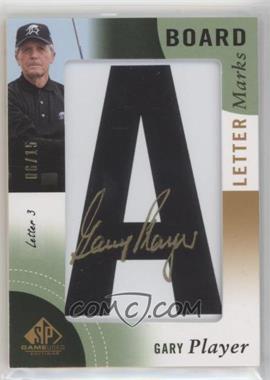 2014 SP Game Used Edition - Leaderboard Letter Marks #LL-GP.A - Gary Player (Letter A) /15