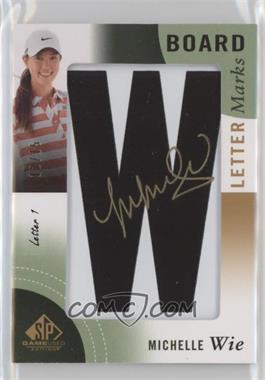 2014 SP Game Used Edition - Leaderboard Letter Marks #LL-MW.1 - Michelle Wie (Letter 1 - W) /15