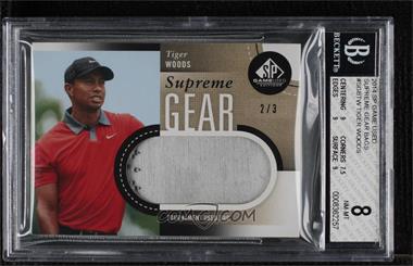 2014 SP Game Used Edition - Supreme Gear - Bag #SGB-TW - Tiger Woods /3 [BGS 8 NM‑MT]