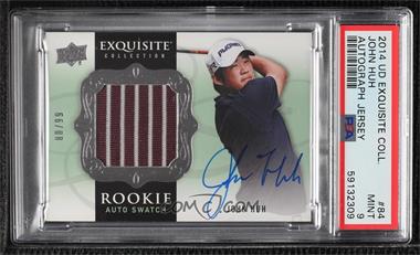 2014 Upper Deck Exquisite Collection - [Base] #84 - Rookie Auto Swatch - John Huh /99 [PSA 9 MINT]