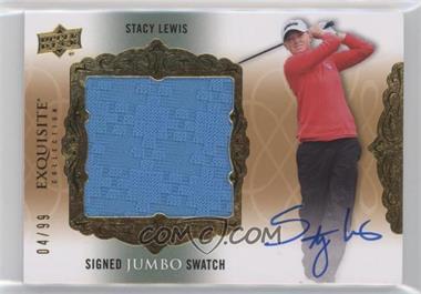 2014 Upper Deck Exquisite Collection - Signed Jumbo Swatch #SJS-SL - Stacy Lewis /99