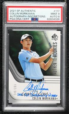 2021 SP Authentic - [Base] - Inscriptions #117 - Collin Morikawa "2020 PGA Championship Winner" /50 [PSA 9 MINT]