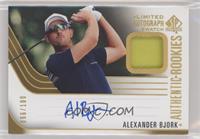 Authentic Rookie Signature Swatch - Alexander Bjork #/100