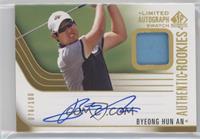 Authentic Rookie Signature Swatch - Byeong Hun An #/100