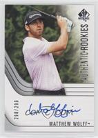 Authentic Rookie Signatures Tier 2 - Matthew Wolff #/299