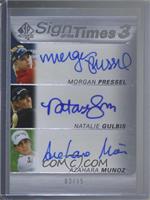 Morgan Pressel, Natalie Gulbis, Azahara Munoz #/15