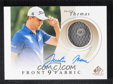 2021 SP Game Used - 2002 Retro Front 9 Fabrics Achievements - Spectrum Signature Fabrics #RF9-JT - Justin Thomas