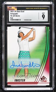 2021 SP Game Used - [Base] - Red Autographs #6 - Juli Inkster /25 [CSG 9 Mint]