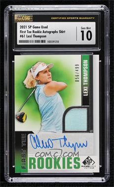 2021 SP Game Used - [Base] #61 - First Tee Rookies Level 1 - Lexi Thompson /499 [CSG 10 Gem Mint]