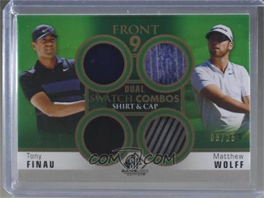 2021 SP Game Used - Front 9 Dual Swatch Combos #F92-FW - Tony Finau, Matthew Wolff /25