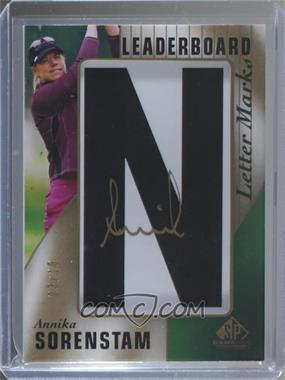 2021 SP Game Used - Leaderboard Letter Marks #LM-AS - Annika Sorenstam /10