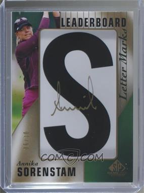 2021 SP Game Used - Leaderboard Letter Marks #LM-AS - Annika Sorenstam /10