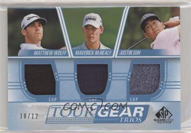 2021 SP Game Used - Tour Gear Trios - Blue Cap #TG3-SMW - Matthew Wolff, Maverick McNealy, Justin Suh /12