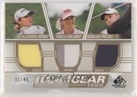 Azahara Munoz, Paula Creamer, Morgan Pressel #/49