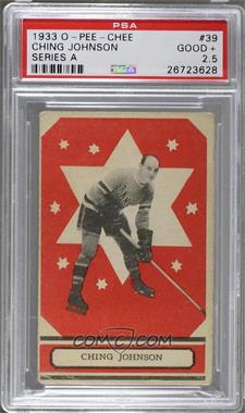 1933-34 O-Pee-Chee - Series A - Red #39 - Ching Johnson [PSA 2.5 GOOD+]