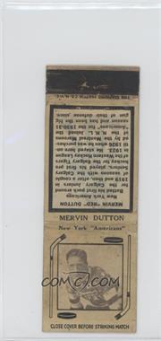 1935-36 Diamond Matchbooks - [Base] - Separated #MEDU - Mervin "Red" Dutton