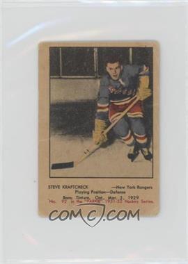 1951-52 Parkhurst - [Base] #92 - Steve Kraftcheck [Poor to Fair]