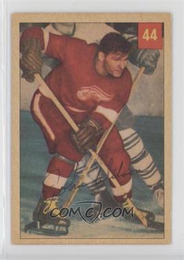 1954-55 Parkhurst - [Base] #44.1 - Johnny Wilson (Text Back)