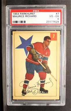 1954-55 Parkhurst - [Base] #7 - Maurice Richard [PSA 4 VG‑EX]