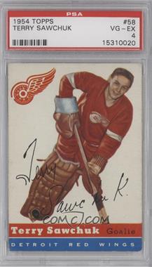 1954-55 Topps - [Base] #58 - Terry Sawchuk [PSA 4 VG‑EX]