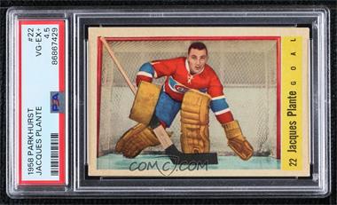 1958-59 Parkhurst - [Base] #22 - Jacques Plante [PSA 4.5 VG‑EX+]