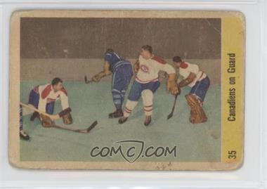 1958-59 Parkhurst - [Base] #35 - Canadiens on Guard [Poor to Fair]