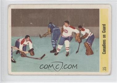 1958-59 Parkhurst - [Base] #35 - Canadiens on Guard [Poor to Fair]